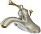 Kingston Brass 4 in. Centerset Bathroom Faucet - Brushed Nickel / Polished Brass