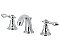 American Classic Two-Handle 3-Hole Deck Mount Widespread Bathroom Faucet with Plastic Pop-Up - Polished Chrome