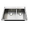 Gourmetier 32" Drop-In Double Bowl 18-Gauge Kitchen Sink (1 Hole), Brushed Stainless Steel