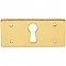 Rectangular Mission Style Keyhole Cover - Polished Unlacquered Brass