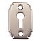 Solid Brass Decorative Door Keyhole Cover - Brushed Nickel