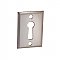 Solid Brass Door Keyhole Cover - Brushed Nickel