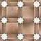 Argile Bordeaux Ferrara with Losanga and Bianco Star 24-5/8 in. x 24-5/8 in. Porcelain Floor and Wall Tile - 4 Tiles Per Case - 4.34 Square Feet