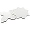 Argile Star Bianco w/Bianco Cross 7" x 14" Porcelain Floor and Wall Tile - 2 Tiles Per Case - .72 Square Feet