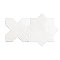Argile Star Bianco w/Bianco Cross 7" x 14" Porcelain Floor and Wall Tile - 2 Tiles Per Case - .72 Square Feet