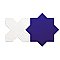Argile Star Blu w/Bianco Cross 7" x 14" Porcelain Floor and Wall Tile - 2 Tiles Per Case - .72 Square Feet