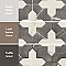 Istanbul Squire Shield Night with Day Cross 6" x 8-3/8" Porcelain Floor and Wall Tile - 48 Tiles Per Case - 9.12 Square Feet