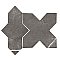 Istanbul Squire Shield Night with Night Cross 6" x 8-3/8" Porcelain Floor and Wall Tile - 48 Tiles Per Case - 9.12 Square Feet