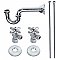 Sink P-Trap Kit - Includes Water Suppy Lines, Escutcheons, Shut-Off Valves - Polished Chrome