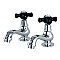 Kingston Brass KS1101PKX Basin Tap Faucet with Cross Handle, Polished Chrome