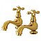 Kingston Brass Heritage Basin Faucet - Metal Cross Handles - Polished Brass