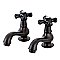 Kingston Brass KS1105PKX Basin Tap Faucet with Cross Handle, Oil Rubbed Bronze
