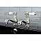 Kingston Brass Heritage Basin Faucet - Porcelain Lever Handles - Brushed Nickel