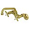 Essex Two Handle Wall Mount Kitchen Faucet -  Brushed Brass