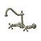 Heritage Wall Mount Bridge Kitchen Faucet -  Brushed Nickel