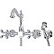 Heritage Wall Mount Bridge Kitchen Faucet with Brass Sprayer -  Polished Chrome