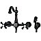 Heritage Wall Mount Bridge Kitchen Faucet with Brass Sprayer -  Oil Rubbed Bronze