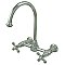 Restoration Wall Mount Bridge Kitchen Faucet -  Polished Chrome
