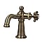 Nautical Single-Handle Monoblock Bathroom Faucet with Push Pop-Up Drain - Antique Brass