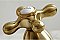 Heritage Widespread Sink Faucet - Metal Cross Handles - Brushed Brass