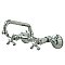 Kingston Two Handle Wall Mount Kitchen Faucet -  Polished Chrome