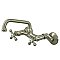 Kingston Two Handle Wall Mount Kitchen Faucet -  Brushed Nickel