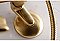 Wall Mount Clawfoot Tub Faucet with Hand Shower - Adjustable Center - Metal Cross Handles - Brushed Brass