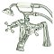 Wall Mount Clawfoot Tub Faucet with Hand Shower - 7" on Center - Metal Cross Handles - Polished Chrome