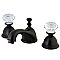 Celebrity Widespread Sink Faucet - Crystal Knob Handles - Oil Rubbed Bronze