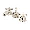 Restoration Widespread Sink Faucet - Metal Cross Handles - Polished Nickel
