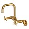 Concord 8-Inch Adjustable Center Wall Mount Kitchen Faucet -  Brushed Brass