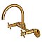 Concord 8-Inch Adjustable Center Wall Mount Kitchen Faucet -  Brushed Brass