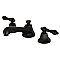 Kingston Brass Widespread Lavatory Faucet - Metal Lever Handles - Matte Black