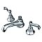 Metropolitan Widespread Lavatory Sink Faucet - Metal Lever Handles - Polished Chrome