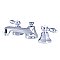 Tudor Widespread Sink Faucet - Metal Lever Handles - Polished Chrome