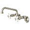 Kingston Two Handle Wall Mount Bathroom Faucet -  Brushed Nickel