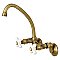 Kingston Two Handle Wall Mount Bathroom Faucet -  Antique Brass