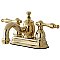 Kingston Brass 4-Inch Centerset Lavatory Faucet Metal Levers Metal Levers - Polished Brass