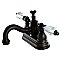 Kingston Brass 4-Inch Centerset Lavatory Faucet Acrylic Levers - Oil Rubbed Bronze