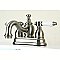 Kingston Brass 4-Inch Centerset Lavatory Faucet Porcelain Levers - Brushed Nickel