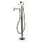 Kingston Brass KS7136ABL English Country Freestanding Tub Faucet with Hand Shower, Polished Nickel