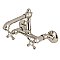 English Country 6-Inch Adjustable Center Wall Mount Kitchen Faucet -  Polished Nickel