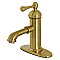 Kingston Brass KS7417BL Paris Single Lever Handle Bathroom Faucet, Brushed Brass