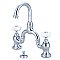 Kingston Brass KS7991PX English Country Bridge Bathroom Faucet with Brass Pop-Up, Polished Chrome