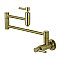 Concord Wall Mount Pot Filler Kitchen Faucet -  Brushed Brass