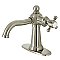 Kingston Brass KSD154BXBN Nautical Single-Handle Bathroom Faucet with Push Pop-Up, Brushed Nickel