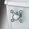 Buckingham Toilet Flush Cross Handle - Polished Chrome