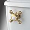 Buckingham Toilet Flush Cross Handle - Polished Brass