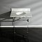 Fauceture Templeton 30" Wide Carrara Marble Bathroom Console Vanity with Acrylic Legs - Polished Nickel