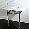 Fauceture 36" Templeton Carrara Marble Console Sink - Satin Nickel Legs